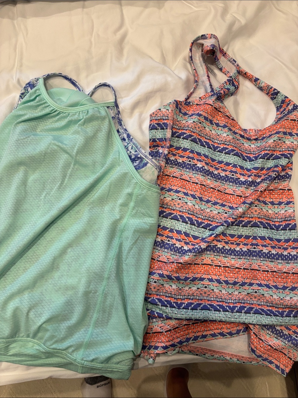 Ivivva by lululemon  tanks Mint Green plus Coral & Navy  size 12
